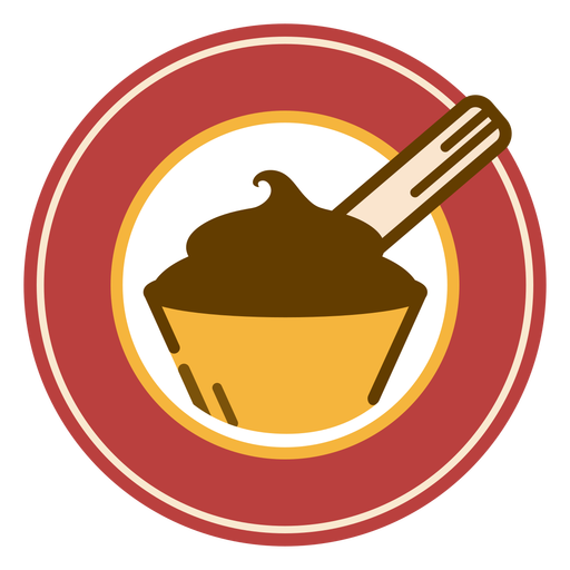 Logo de postre de chocolate Diseño PNG