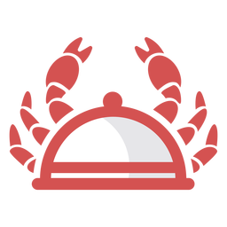Logotipo do prato de caranguejo