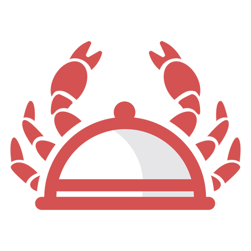 Logotipo do prato de caranguejo Desenho PNG