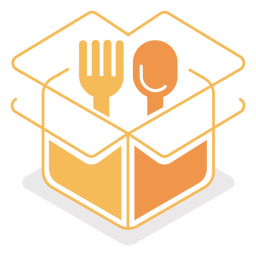 Logotipo da caixa de talheres Transparent PNG