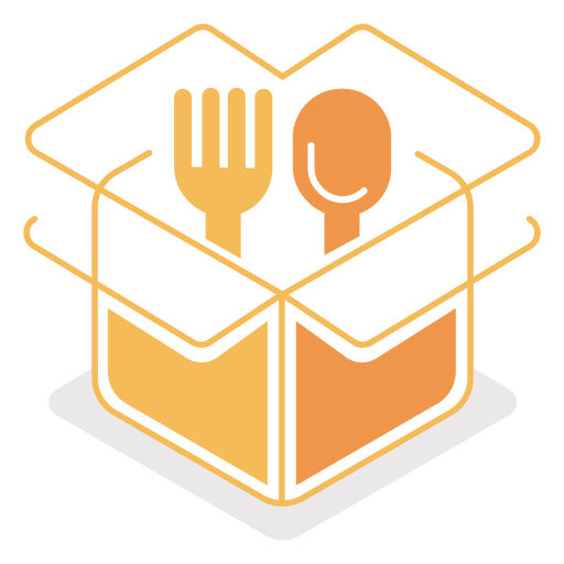 Besteck im Box-Logo PNG-Design