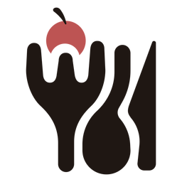 Logotipo da silhueta de talheres Transparent PNG