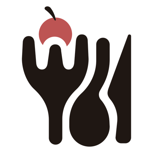 Logotipo da silhueta de talheres Desenho PNG