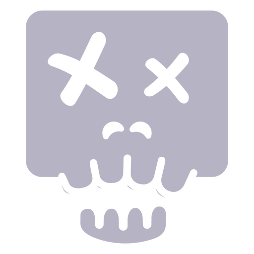 Dead skull silhouette logo PNG Design
