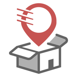 Logotipo do local de entrega Desenho PNG