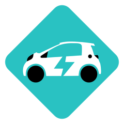 Logotipo geométrico do carro elétrico Desenho PNG