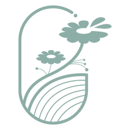 Logotipo estético floral Transparent PNG