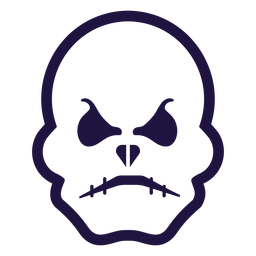 Wütendes Schädellogo PNG-Design