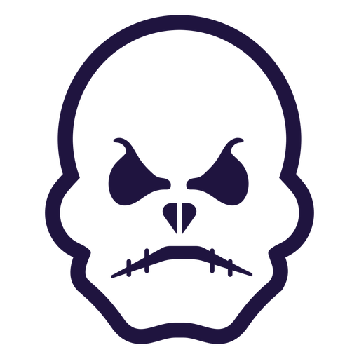 Furious skull logo PNG Design