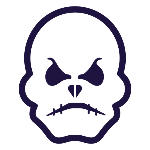 Logotipo do crânio furioso Desenho PNG