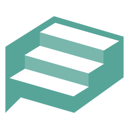 Logotipo de diseño de escaleras geométricas. Diseño PNG