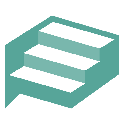 Logotipo de diseño de escaleras geométricas. Diseño PNG