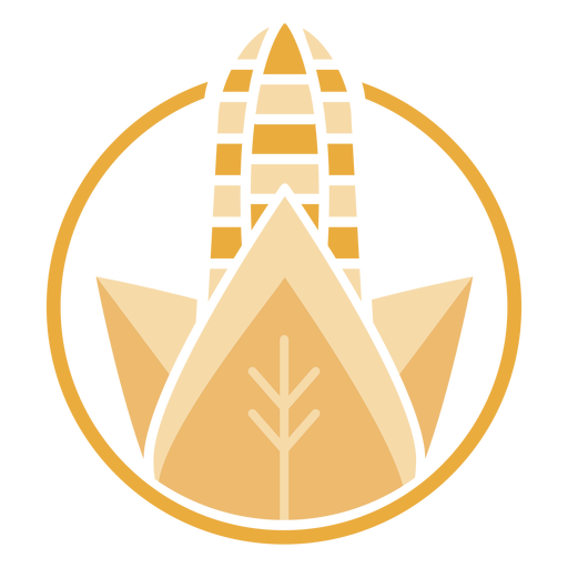 Goldenes Mais-Logo PNG-Design