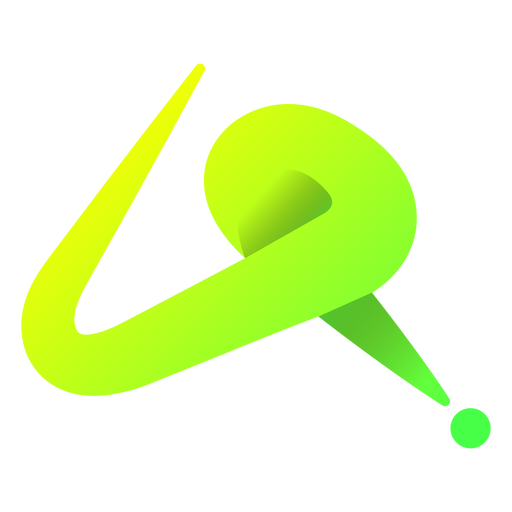 Logotipo de l?neas abstractas verdes Diseño PNG