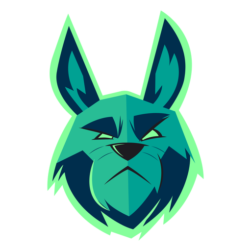 Logotipo de conejo verde Diseño PNG