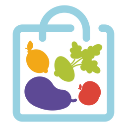 Groceries bag logo PNG Design