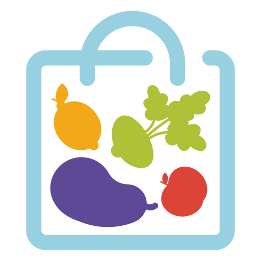 Logotipo de la bolsa de comestibles Diseño PNG