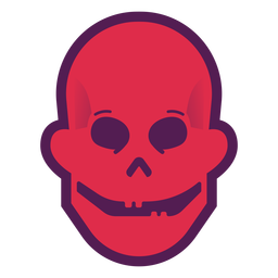 Happy skull logo PNG Design
