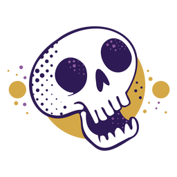 Logotipo do desenho animado do crânio rindo Desenho PNG