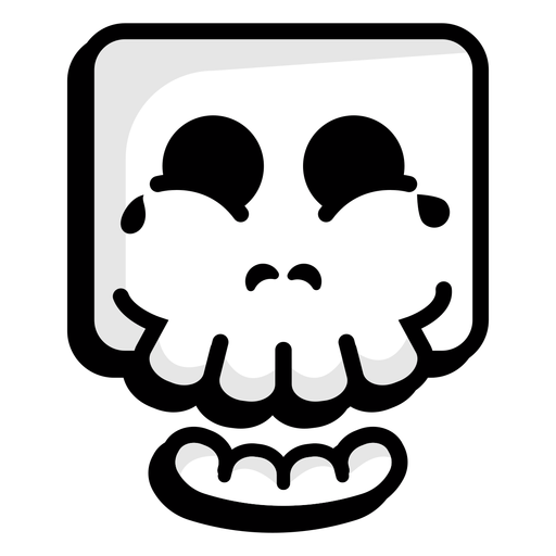 Laughing skull illustration logo PNG Design