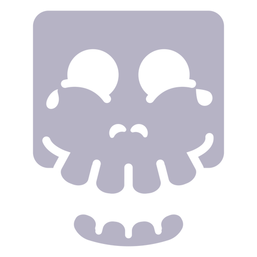 Laughing skull silhouette logo PNG Design
