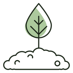 Logotipo de cultivo de hojas Diseño PNG