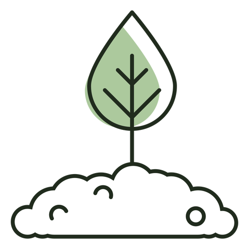 Logotipo do cultivo de folhas