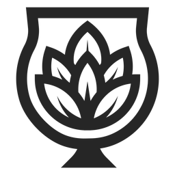 Logotipo da flor de lótus em vaso Desenho PNG