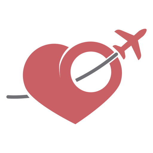 Amor por el logo de viajes Diseño PNG