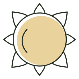 Icono de sol minimalista Diseño PNG