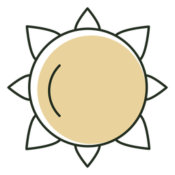 Minimalistic sun icon PNG Design