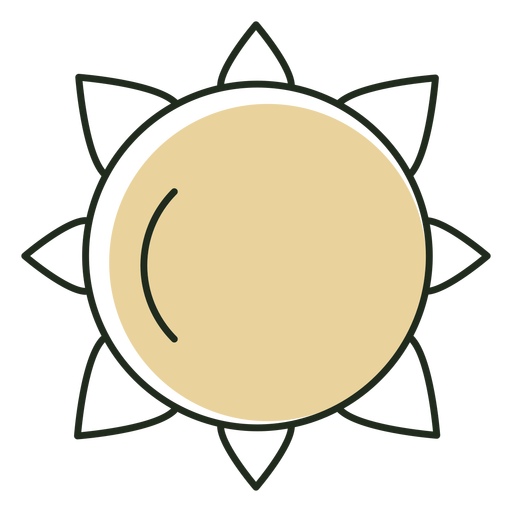 Icono de sol minimalista
