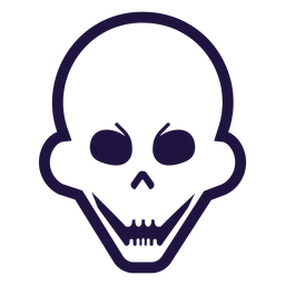 Logotipo de traço de crânio malicioso Desenho PNG