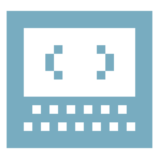 Monitor con logo de programación Diseño PNG