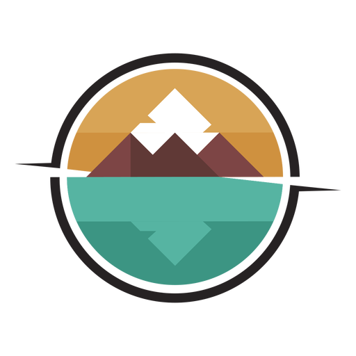 Logotipo da montanha ? beira do lago Desenho PNG