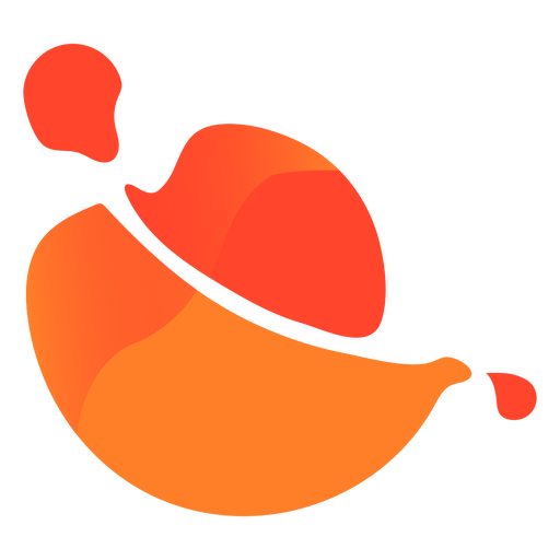 Logotipo abstracto naranja Diseño PNG