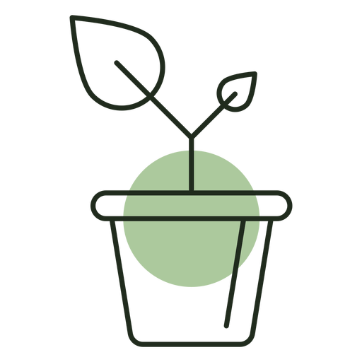 Logotipo da planta crescendo em vaso Desenho PNG