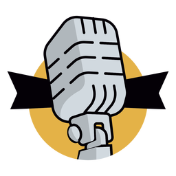 Logotipo do microfone de rádio Desenho PNG