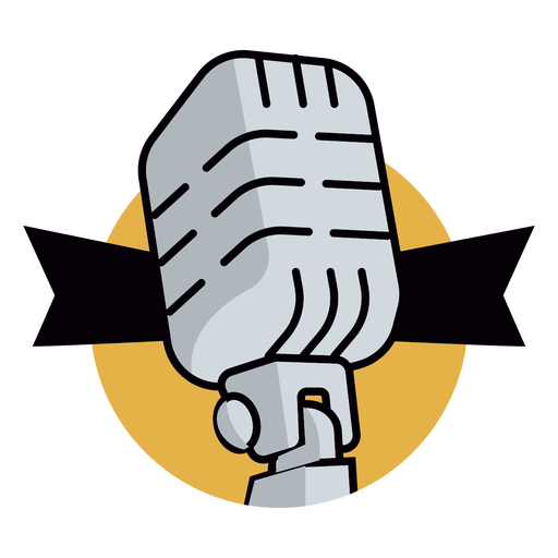 Radio microphone logo PNG Design