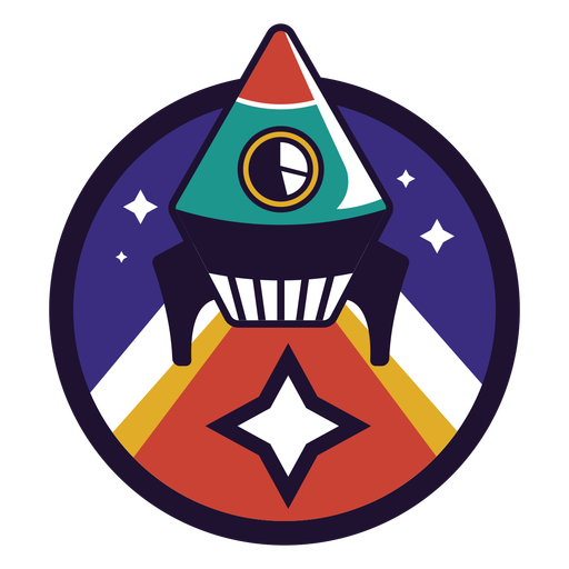 Rocket flying logo