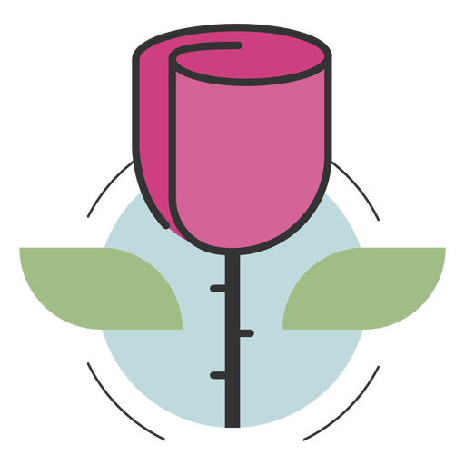 Rose flower logo PNG Design