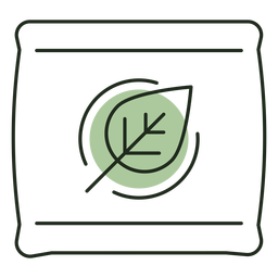 Logotipo de la bolsa de semillas Diseño PNG