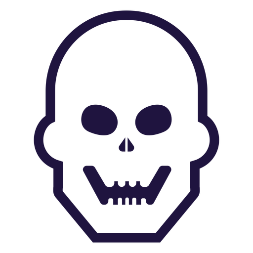 Smiling skull stroke logo
