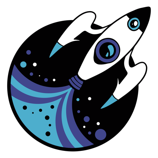 Logotipo da nave espacial voando Desenho PNG