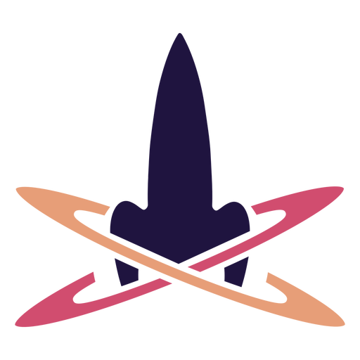 Logotipo da silhueta da nave espacial