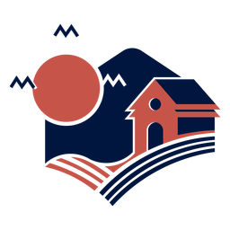 Stable barn at night logo PNG Design