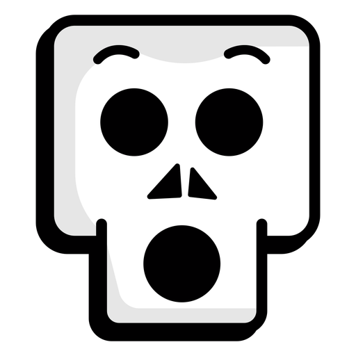 Surprised skull illustration logo