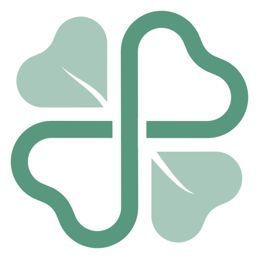 Logotipo de trébol simétrico Diseño PNG