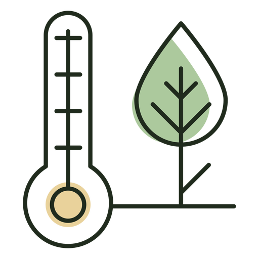 Thermostat next to tree logo PNG Design