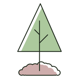 Logotipo de árvore plantada em terra Desenho PNG Transparent PNG